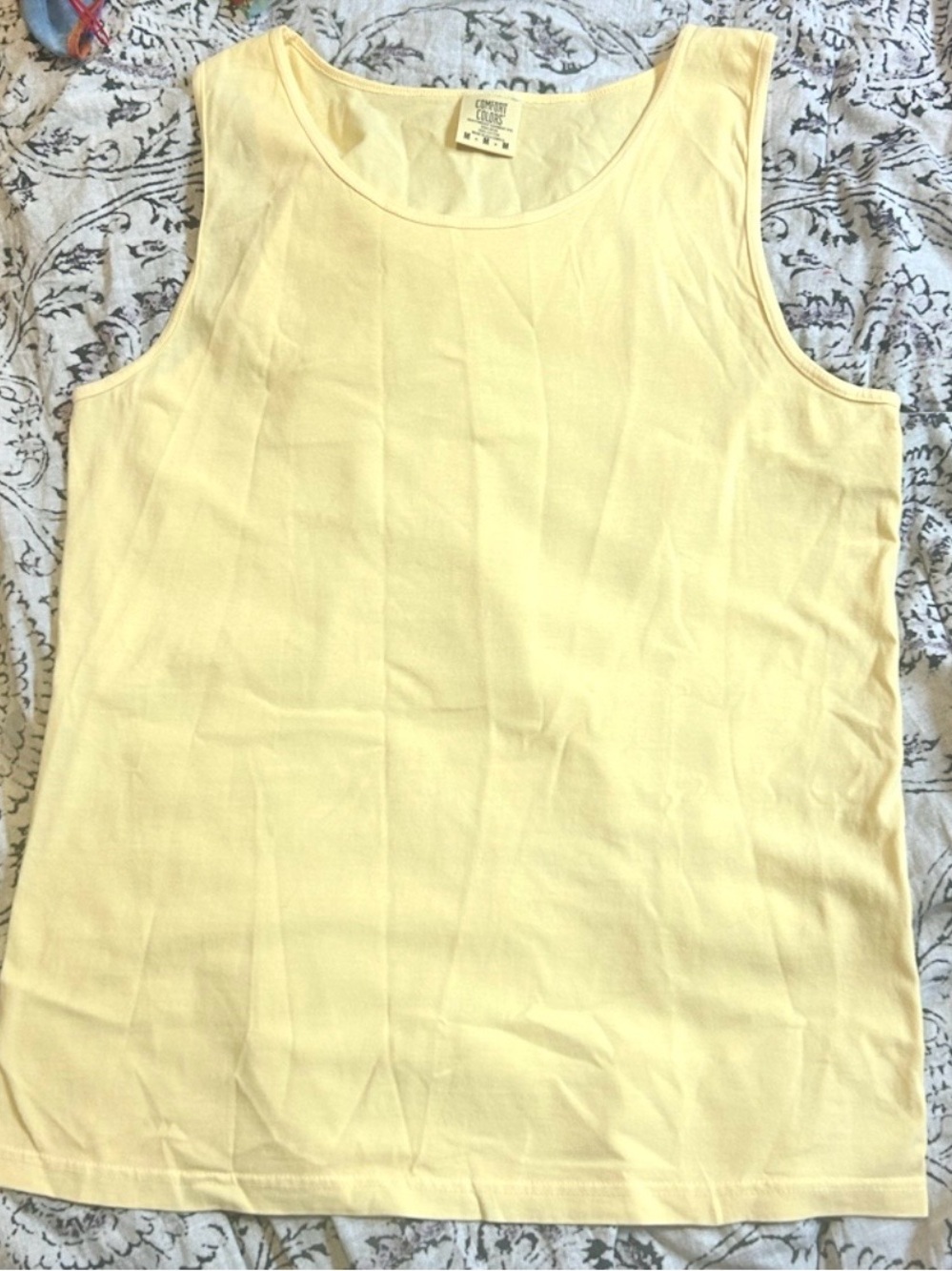 100% cotton buttercream yellow Classic Women's Sleeveless comfy Tank Top